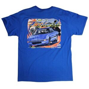 Jerzees Don Roberto Car Racing Heavyweight Blend‎ T-Shirt XL Blue